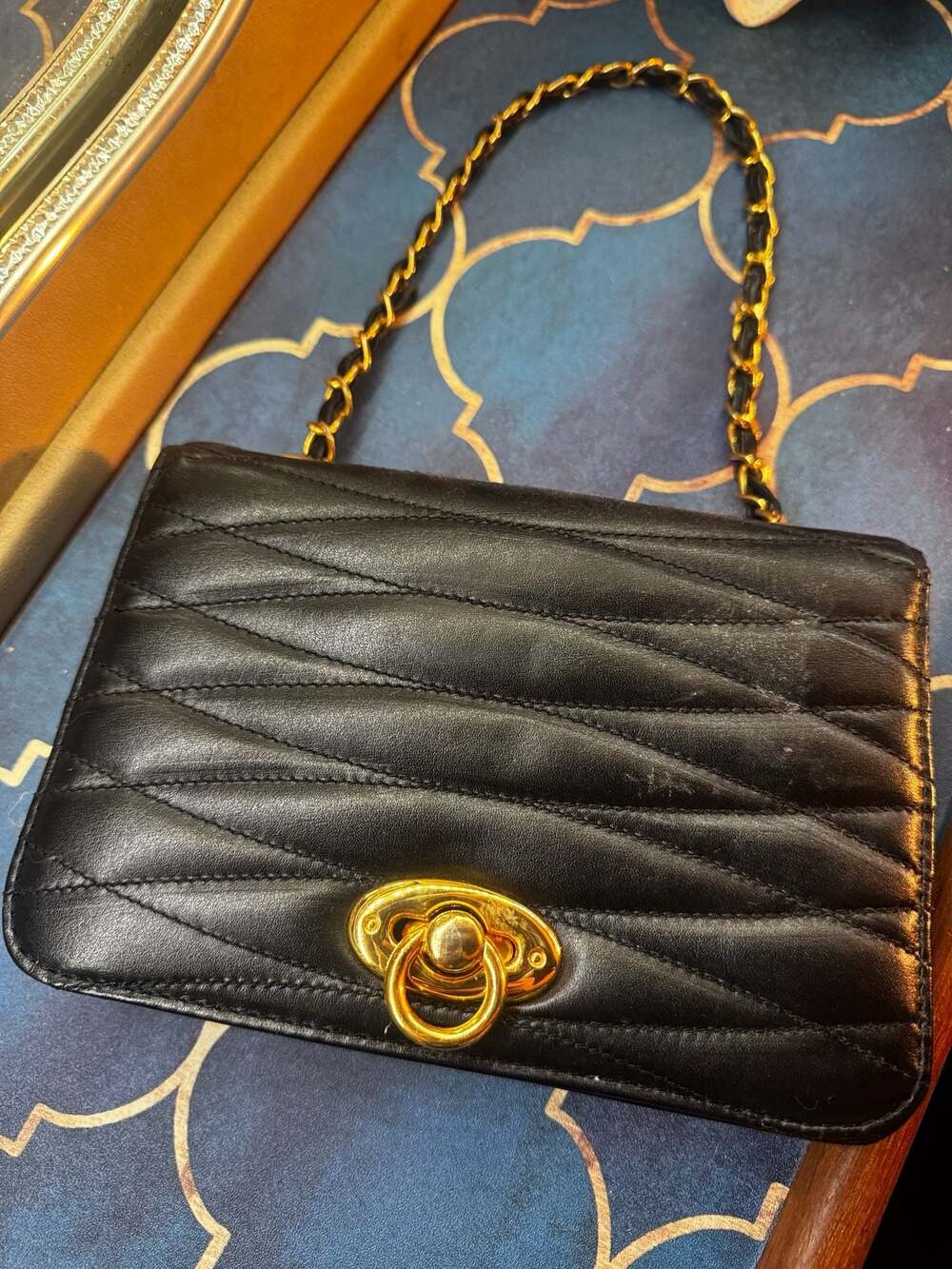 Bechamel vintage 80s leather quilted handbag